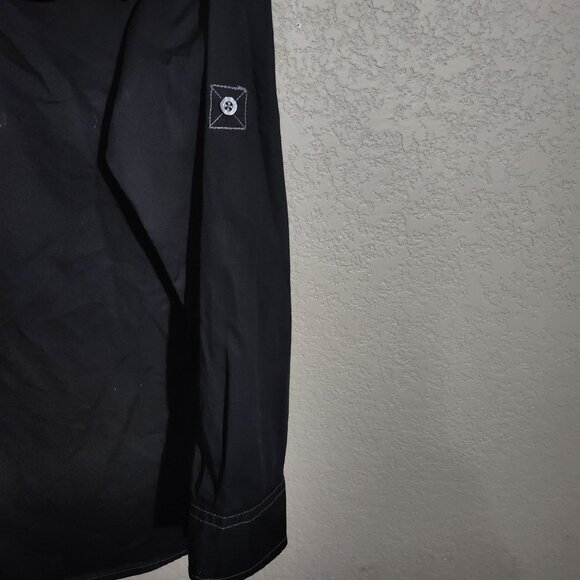 Michael Brandon Shirt Mens Rockabilly Black Button-Up Long Sleeve Large - Picture 6 of 16